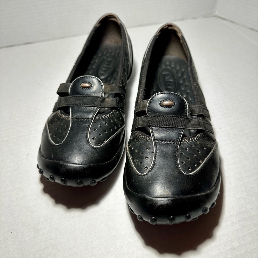 PRIVO by Clarks Black Leather Slip-On Shoes Women’s 7.5 M Comfort Casual Flats